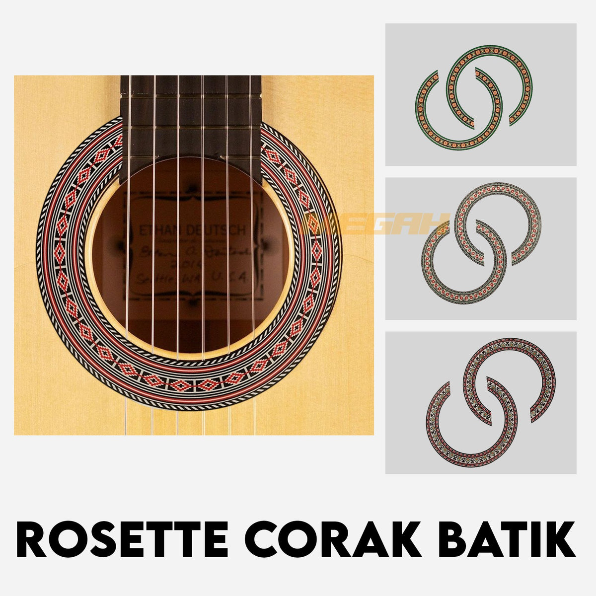 ROSETTE GITAR AIR ABALON Gambar utama produk