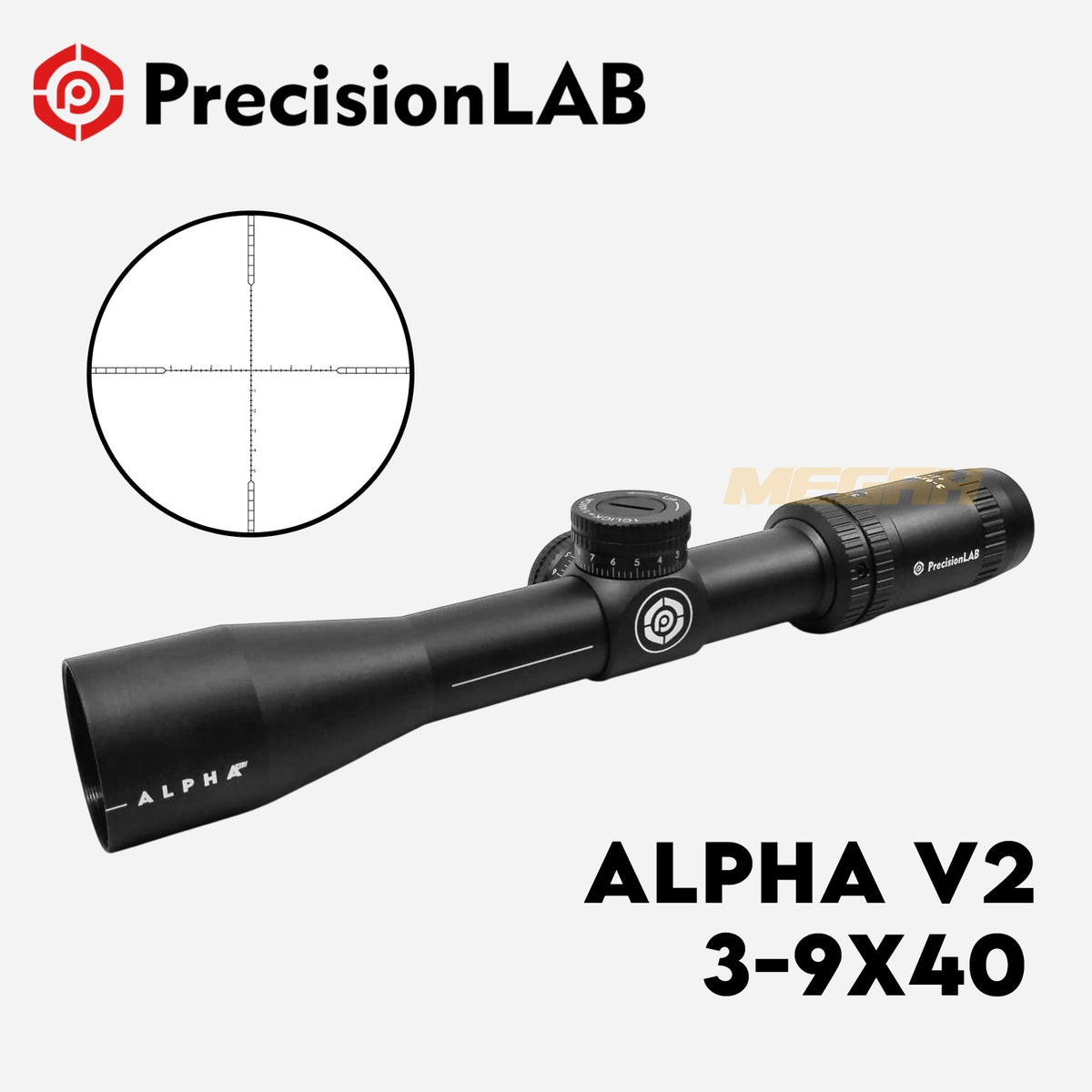 TELESKOP PRECISION LAB ALPHA V2 3-9X40 Gambar utama produk