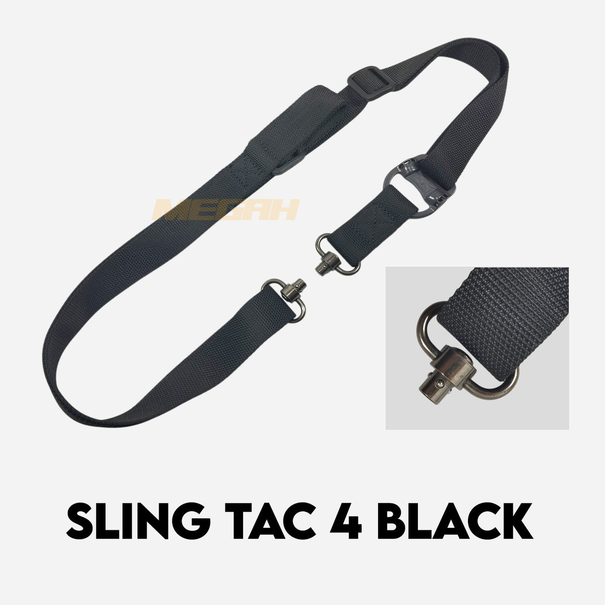 SLING TACTICAL IMPORT 4 BLACK & TAN Gambar utama produk