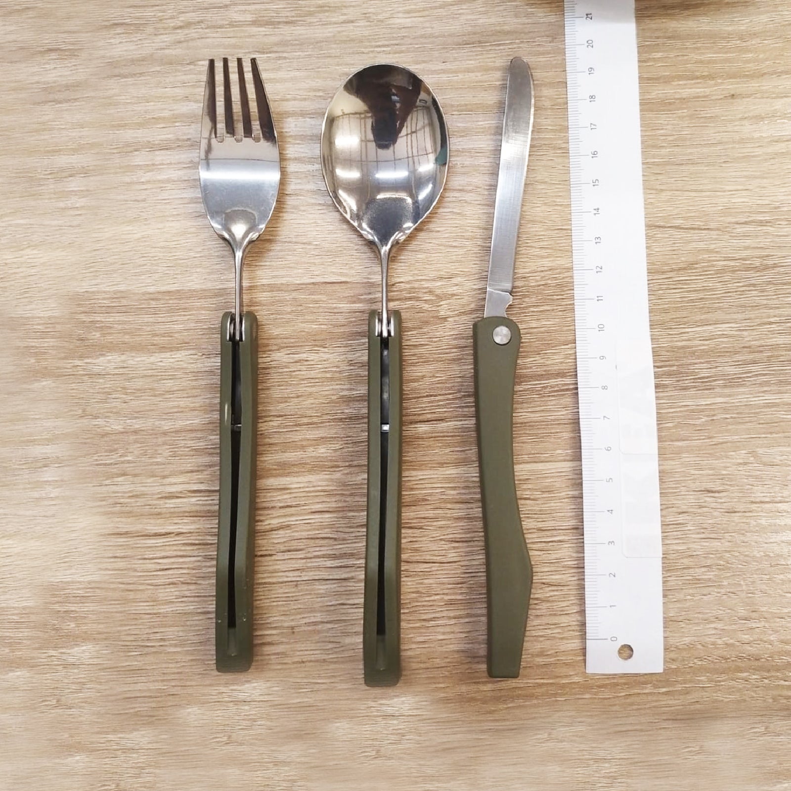 SENDOK GARPU + PISAU (ALAT MAKAN SET OUTDOOR) Gambar sekunder produk