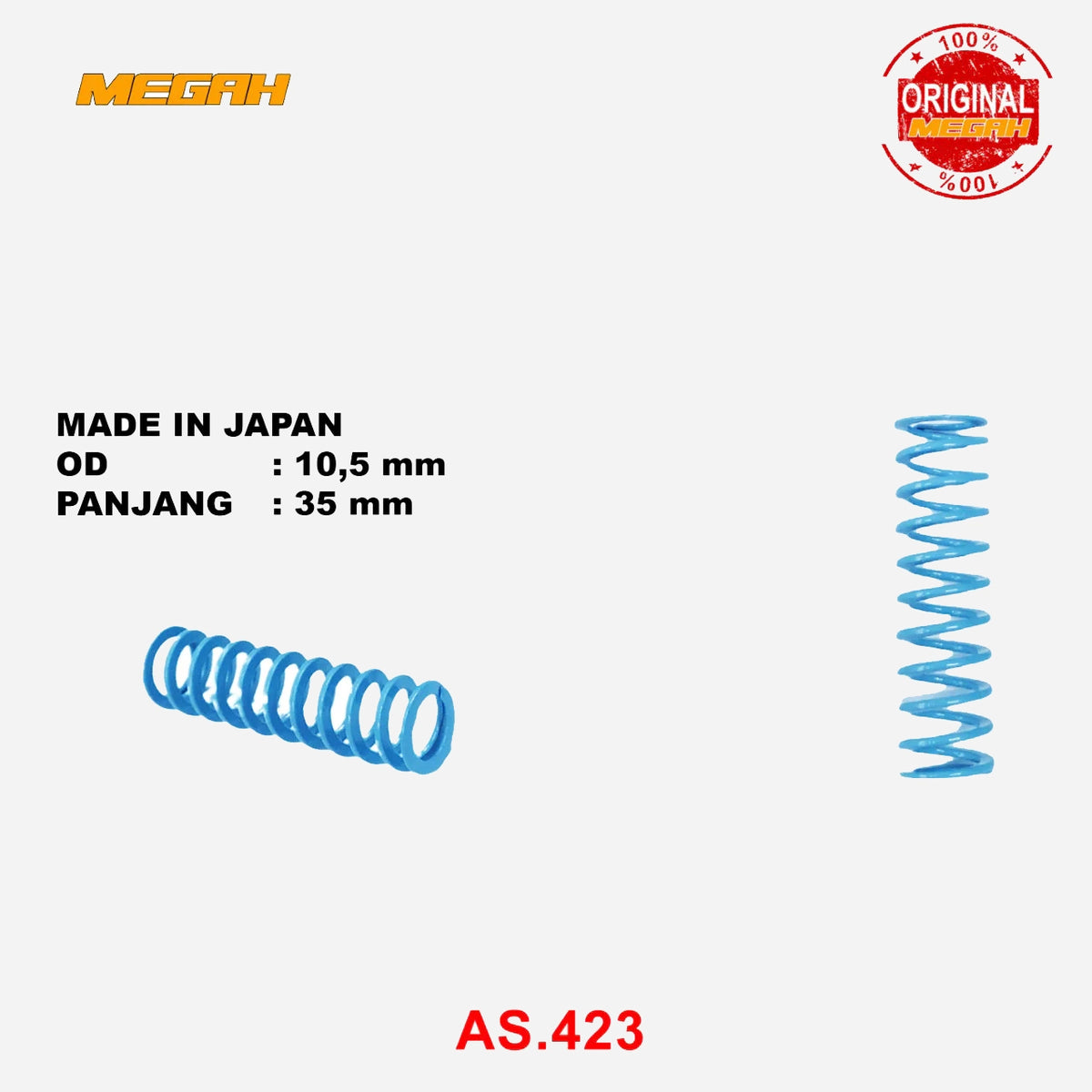 PER MISUMI BIRU MUDA OD 10,5MM -  35MM ORIGINAL Gambar utama produk