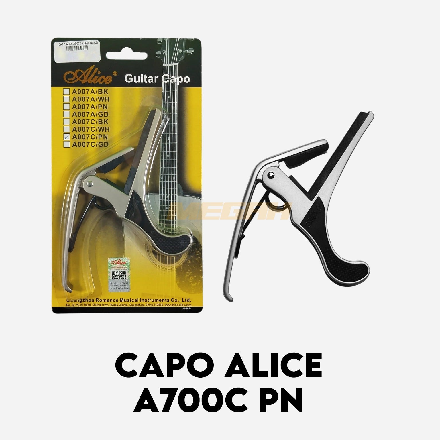 CAPO GITAR ALICE Gambar sekunder produk