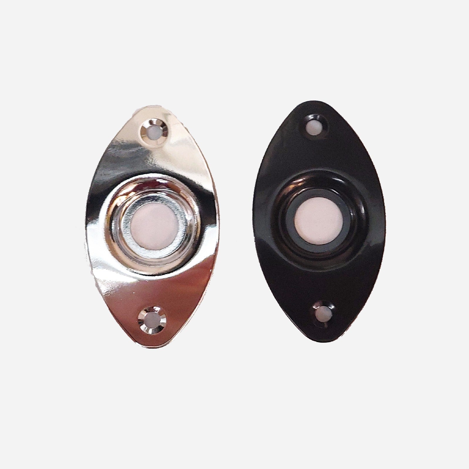 JACK PLATE OVAL MS BLACK/CHROME Gambar sekunder produk