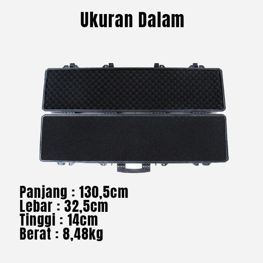 GUN CASE HARDCASE / BOX SENAPAN + RODA 138X38X17CM FIBER GLASS Gambar utama produk