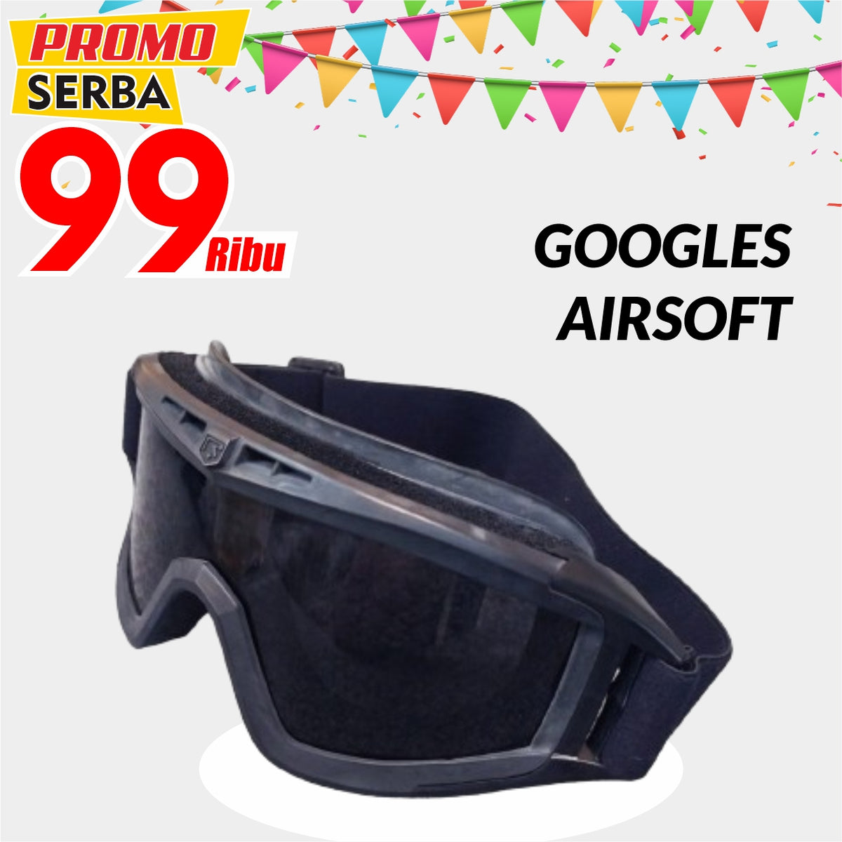 GOGGLE AIRSOFT 3 LENSA Gambar utama produk