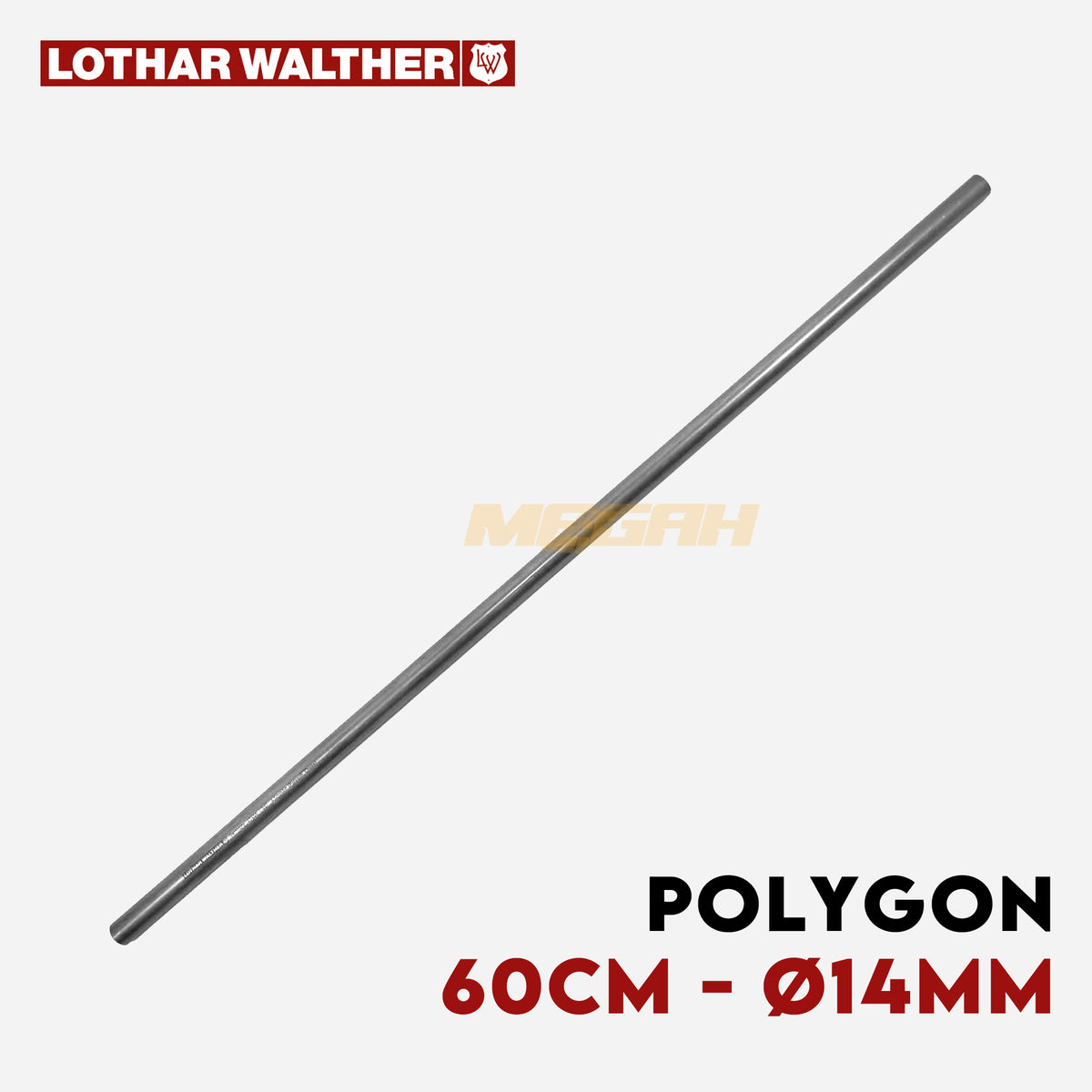 LARAS LOTHAR WALTHER POLYGON 60CM - Ø14MM Gambar utama produk
