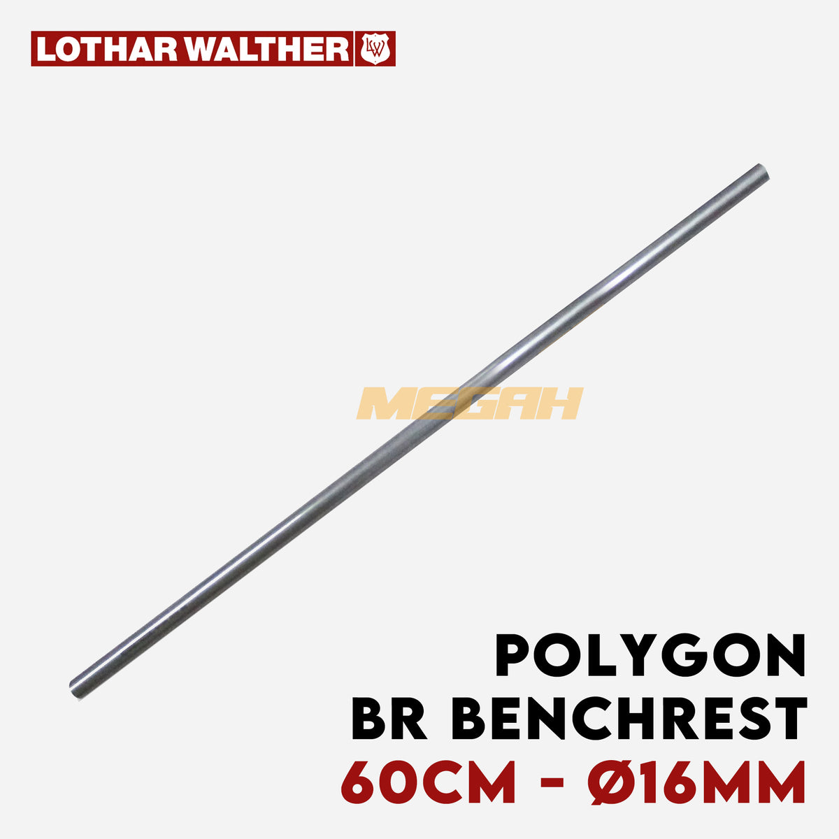 LARAS LOTHAR WALTHER POLYGON BR BENCHREST 60CM - Ø16MM Gambar utama produk