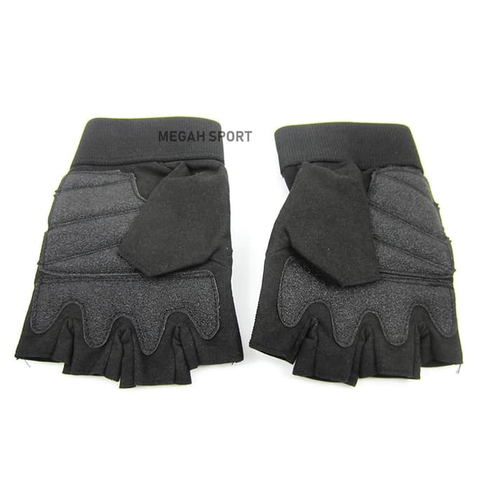 SARUNG TANGAN BLACK 3 GARIS (SA092) - Megah Sport