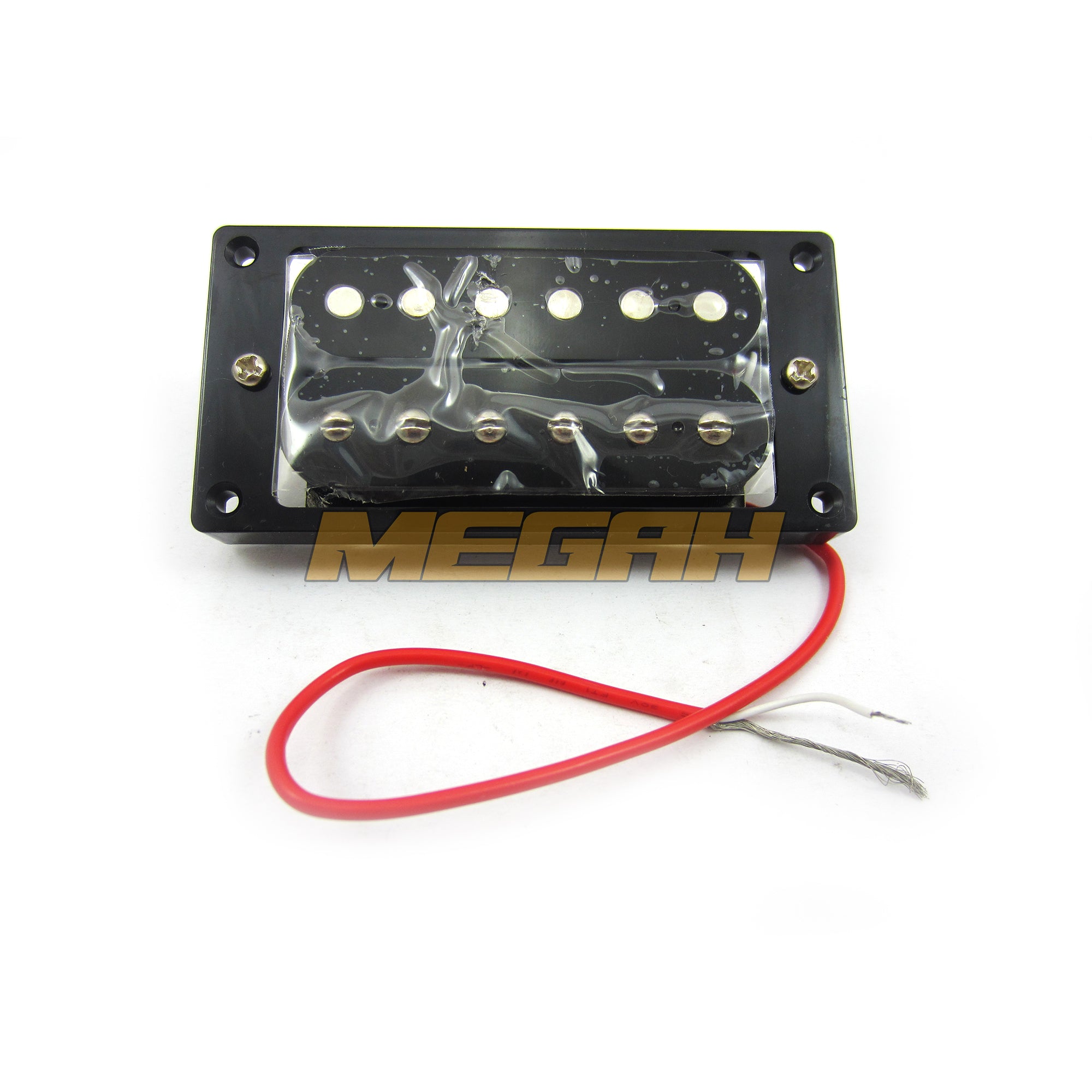 PICK UP HUMMBUCKER (FIX-ADJUST) 6 STRING BRIDGE/NECK - BLACK (AG759) Gambar sekunder produk