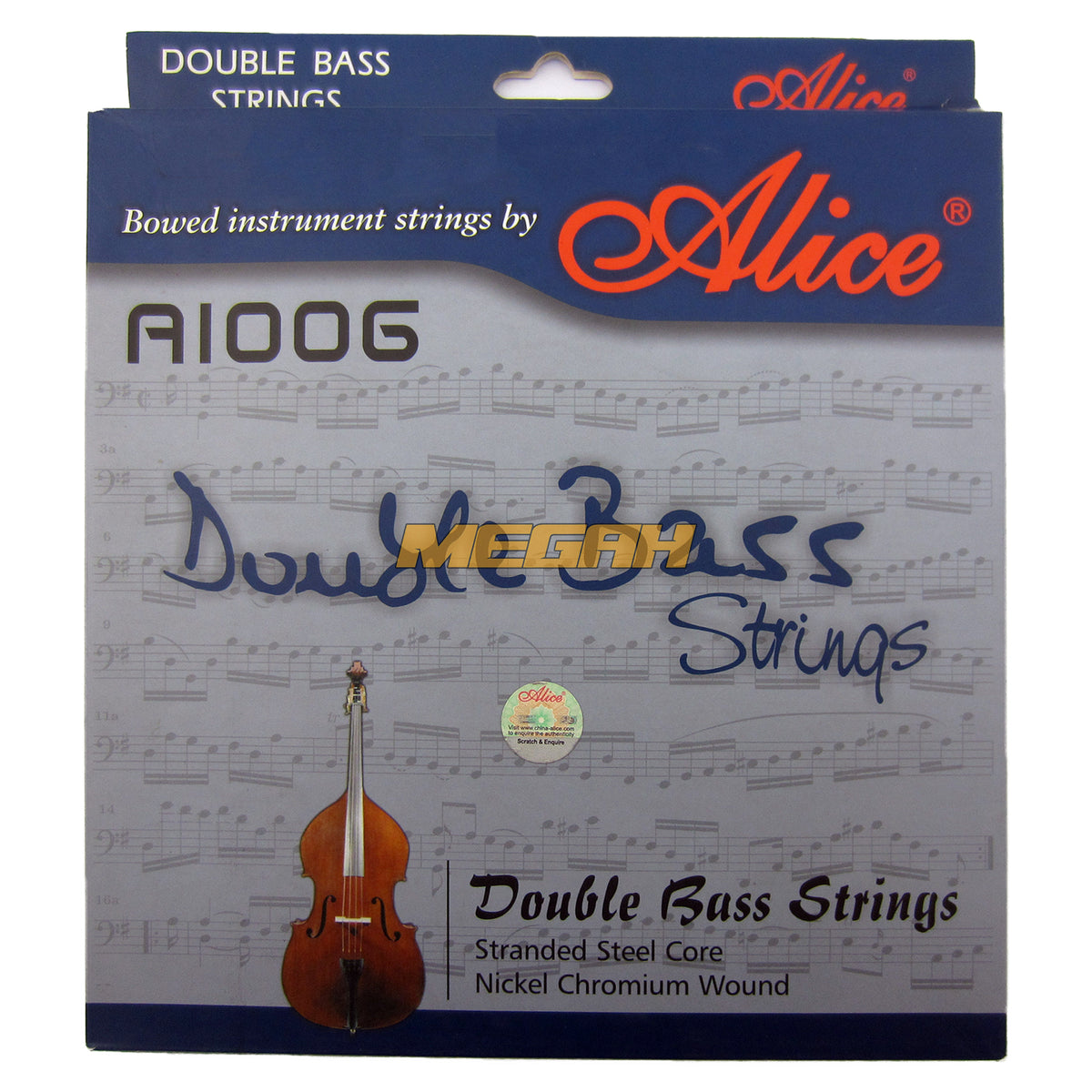 SENAR GITAR ALICE DOUBLE BASS A-100G ORIGINAL (SG219) - Megah Sport