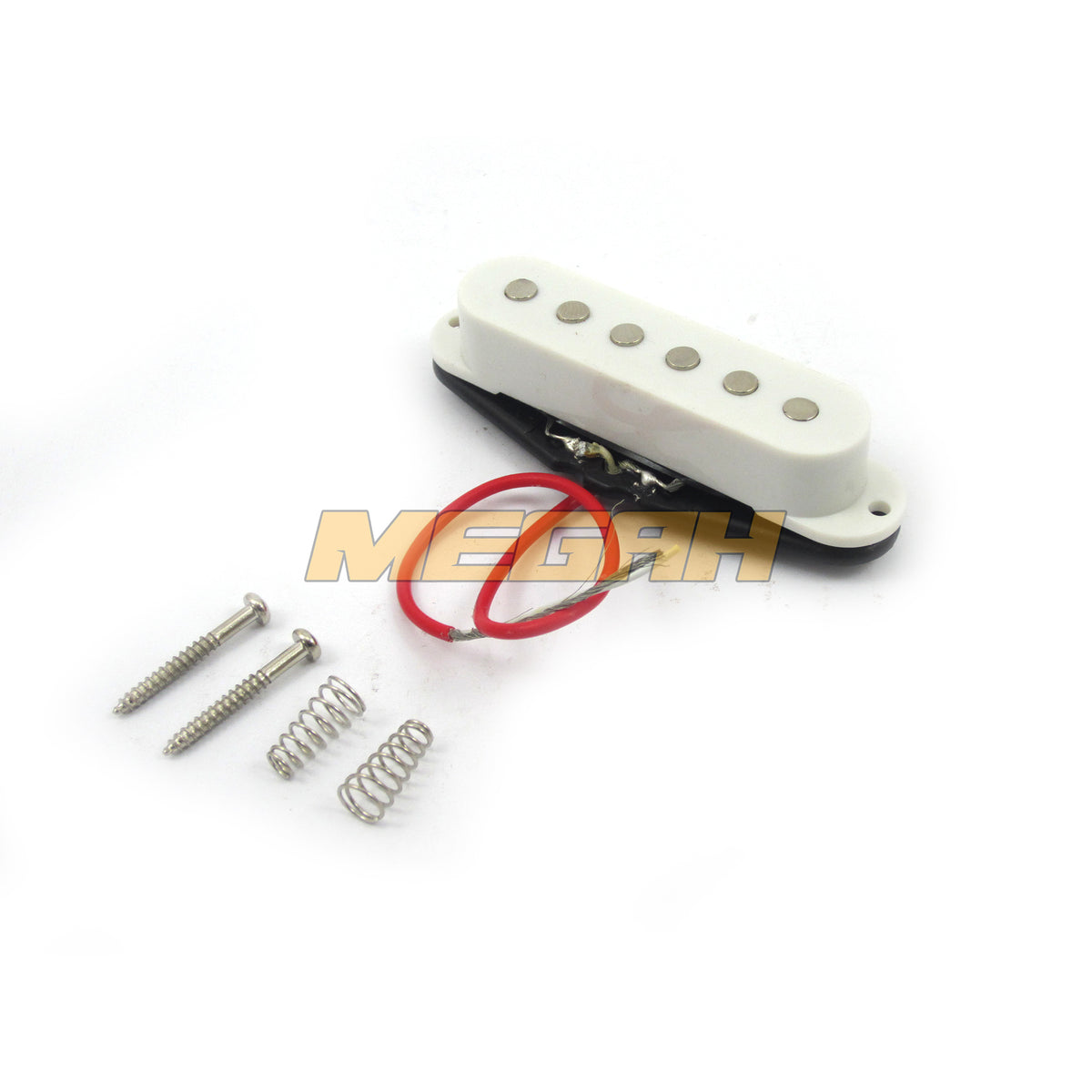 PICK UP SINGLE 6 STRING MEDIUM - WHITE (AG771) - Megah Sport Gambar utama produk