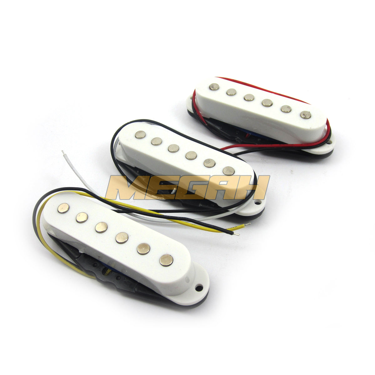 PICK UPS SINGLE 6 STRING SET (NECK, MEDIUM & BRIDGE) - WHITE (AG692) - Megah Sport Gambar utama produk