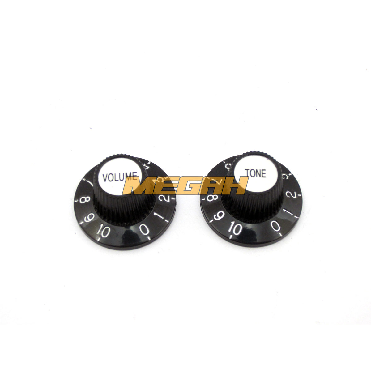KNOB BLACK SILVER VOL.TONE (AG209) - Megah Sport