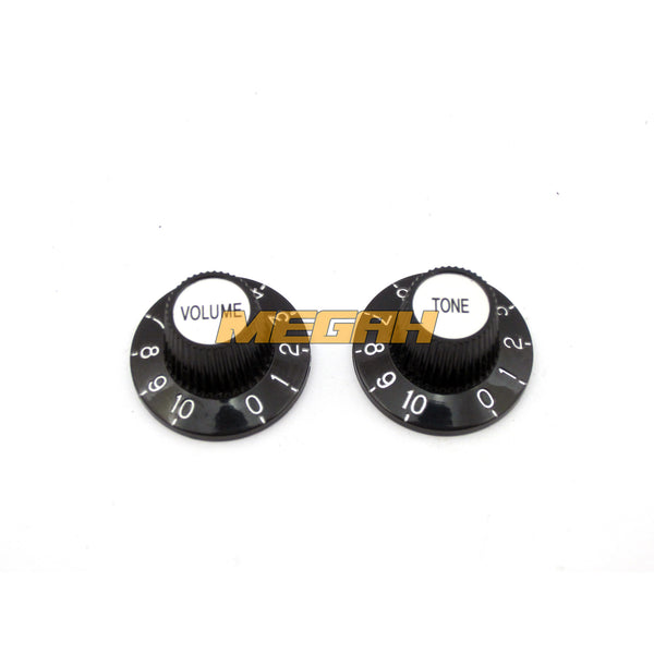 KNOB BLACK SILVER VOL.TONE (AG209) - Megah Sport
