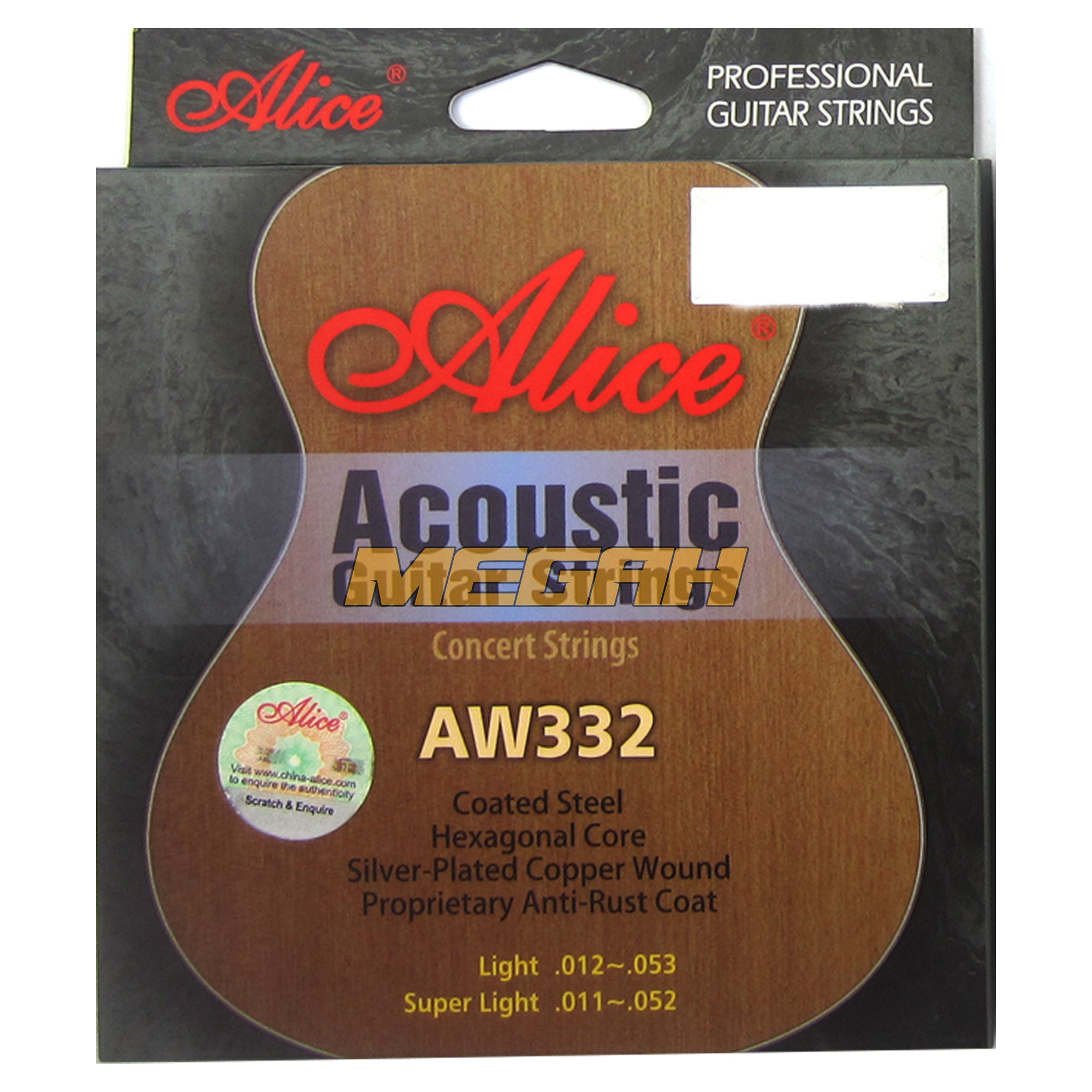 SENAR ALICE GITAR AKUSTIK AW332-SL - 0.11 (SG191) - Megah Sport