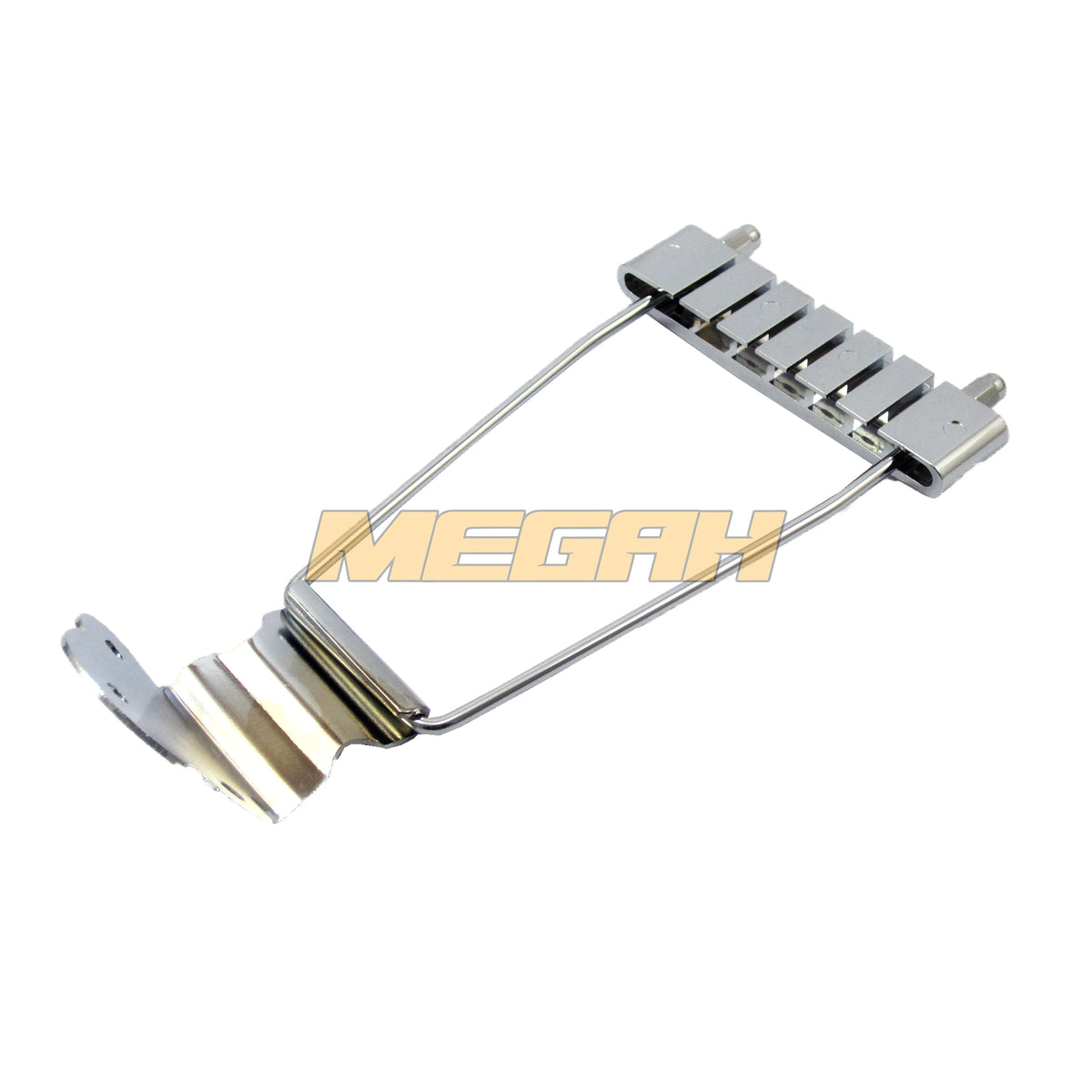 TAILPIECE GUITAR 6 STRING NECK - CHROME (AG083) - Megah Sport Gambar utama produk