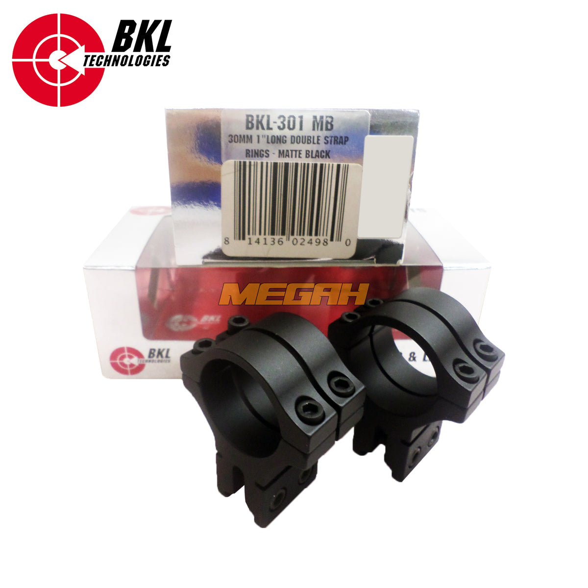 MOUNTING BKL-301 MATTE BLACK & SILVER (MT703) - Megah Sport