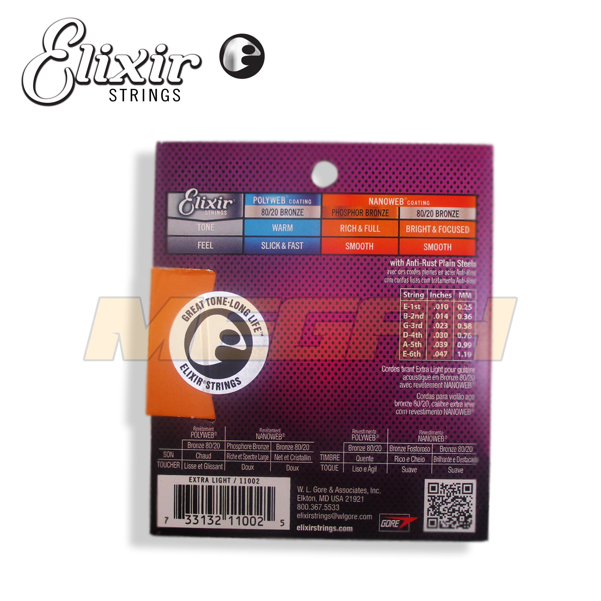 SENAR GITAR ACCOUSTIC ELIXIR Gambar sekunder produk