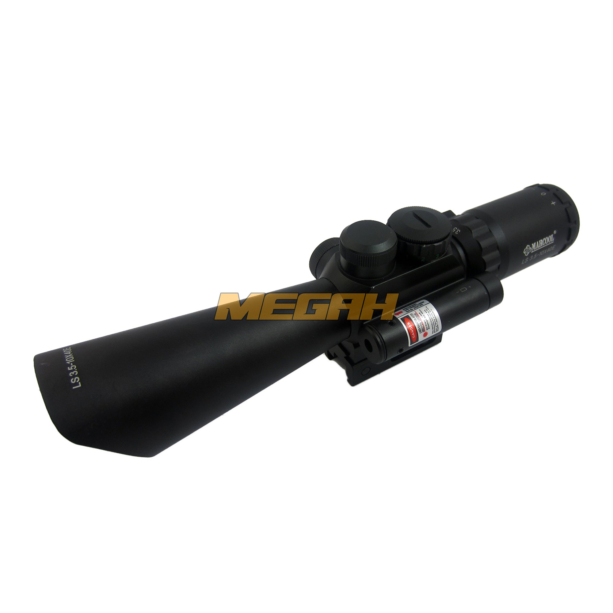 SPIKE 3.5-10X40 E + RED LASER MD-R6 (TC720) - Megah Sport