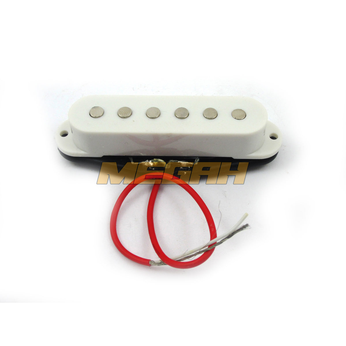 PICK UP SINGLE 6 STRING MEDIUM - WHITE (AG771) - Megah Sport