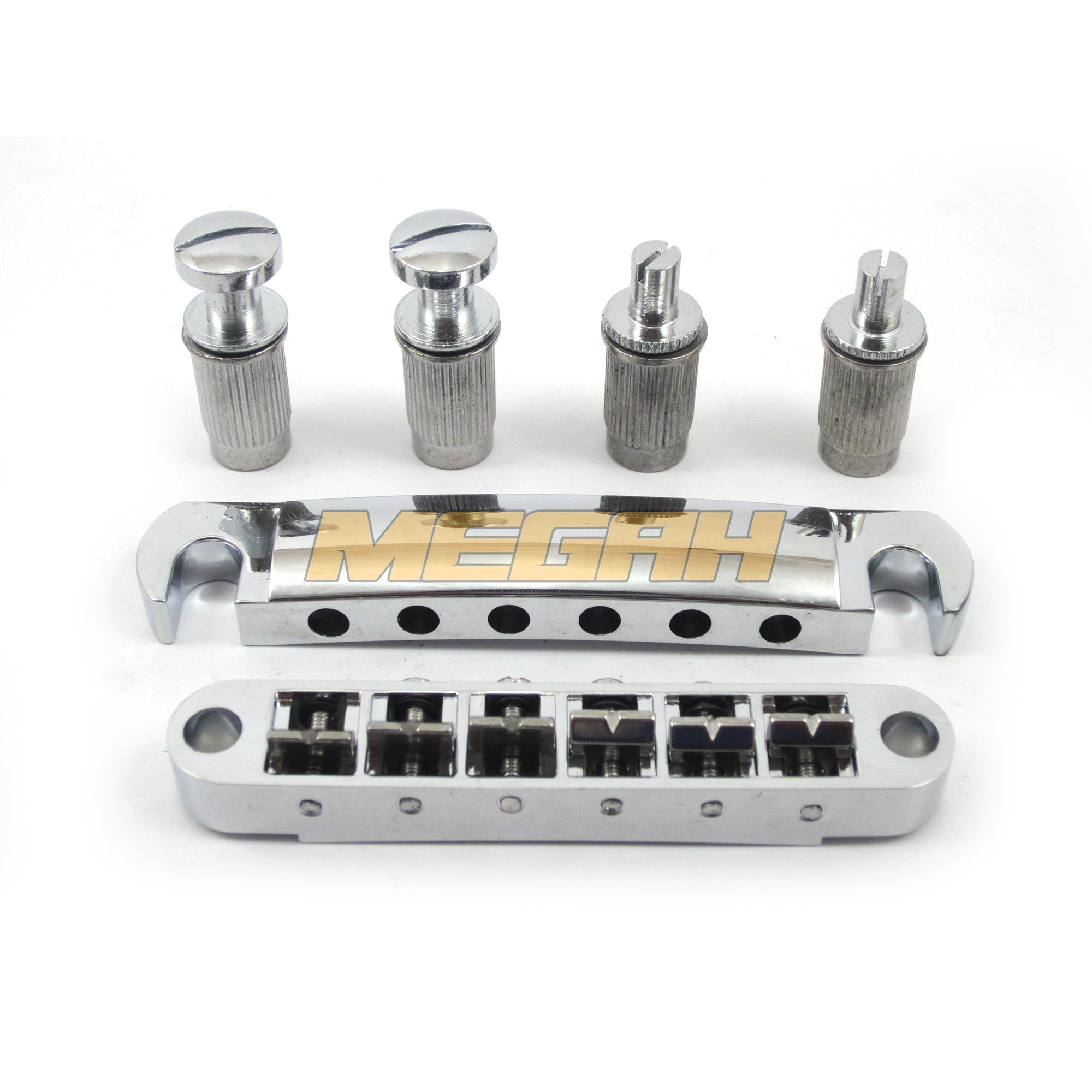BRIDGE GIBSON 6 STRING - CHROME (AG090) - Megah Sport