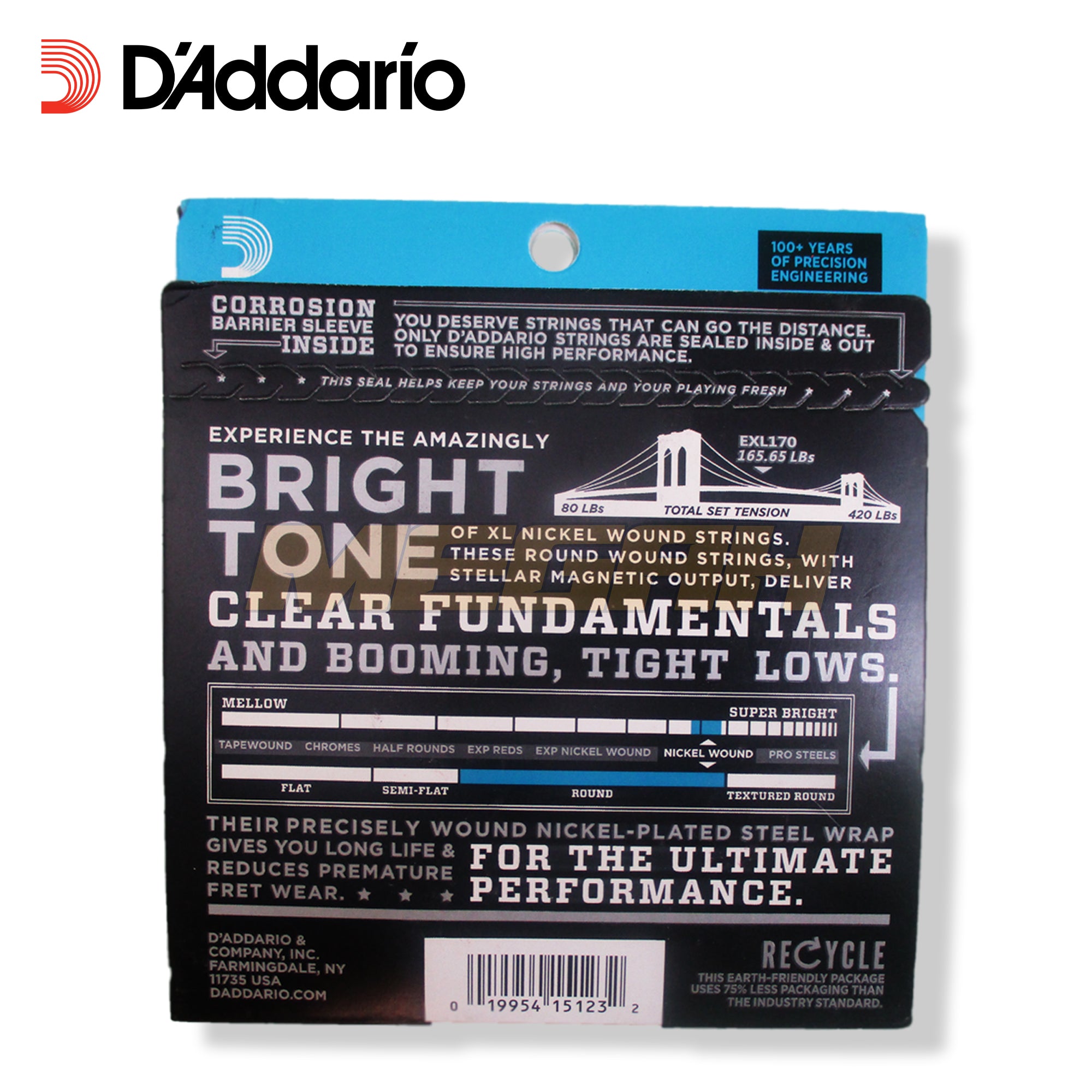 SENAR GITAR BASS D'ADDARIO 4 STRING (SG233) Gambar sekunder produk