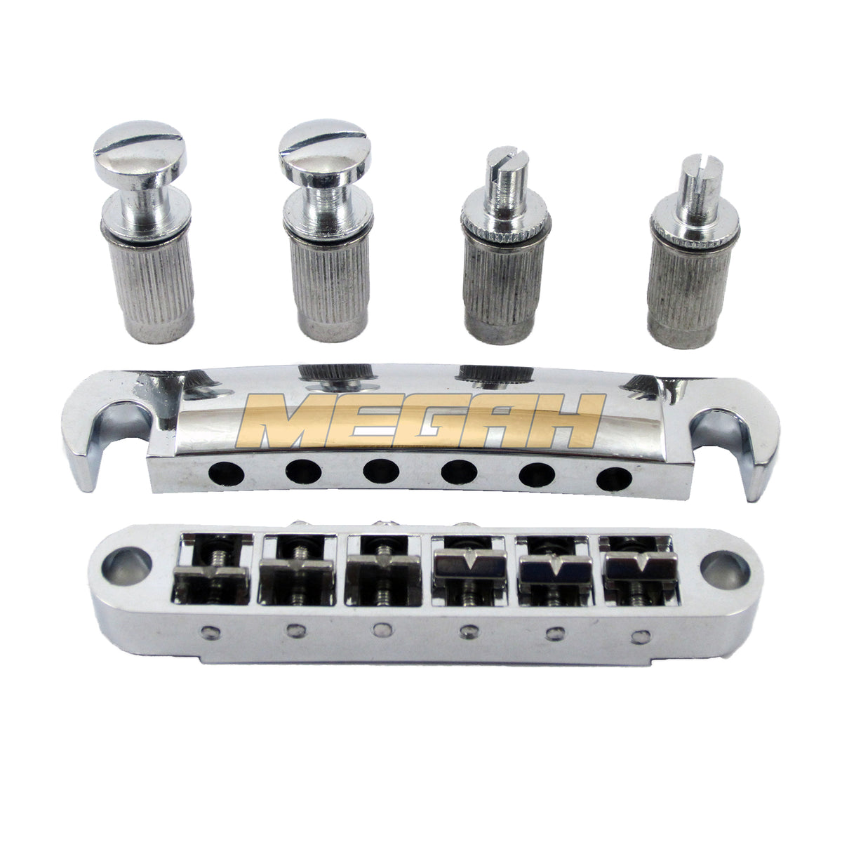 BRIDGE GIBSON 6 STRING - CHROME (AG090) - Megah Sport Gambar utama produk