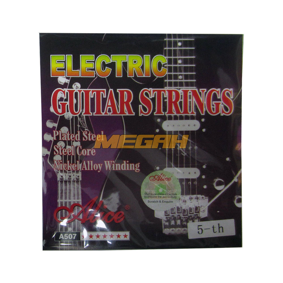 SENAR GITAR ELEKTRIK ALICE ECERAN ORIGINAL NO.6 SG105 - Megah Sport Gambar utama produk