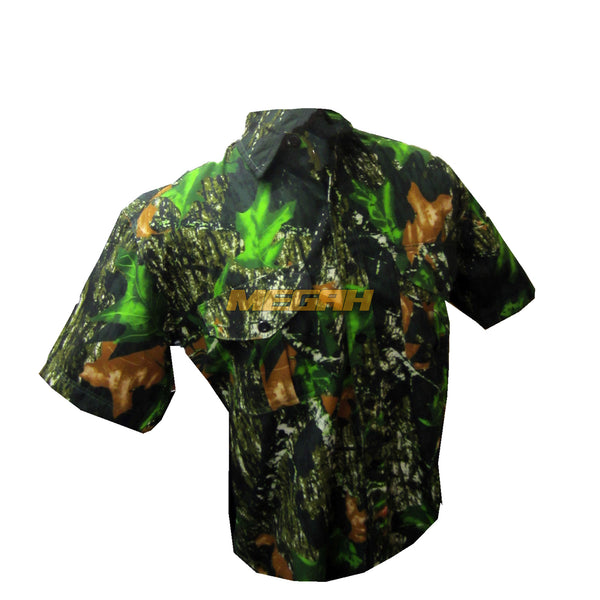 KEMEJA CAMOU TANGAN PENDEK (KS079) - Megah Sport