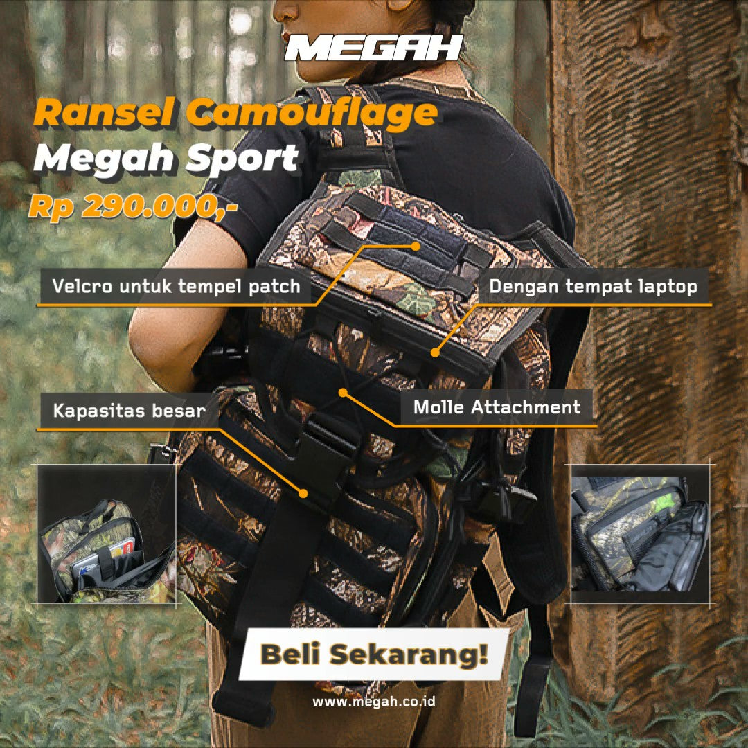 RANSEL CAMOUFLAGE (TA121) - Megah Sport Gambar utama produk