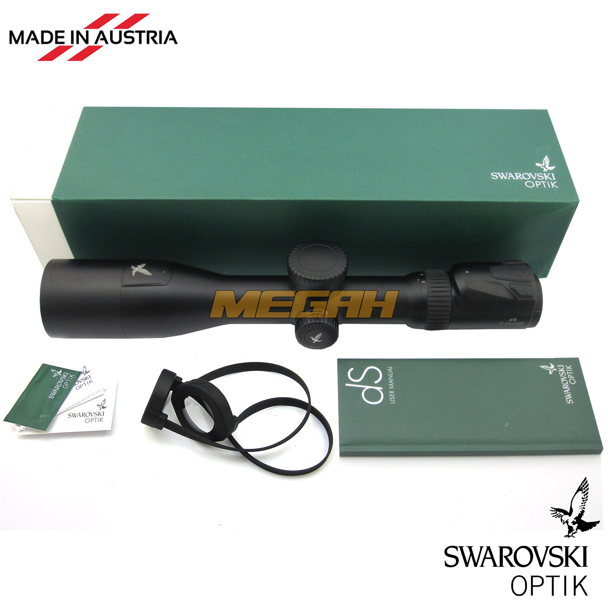 SWAROVSKI DS 5-25x52 P with MOUNT (TC327) - Megah Sport