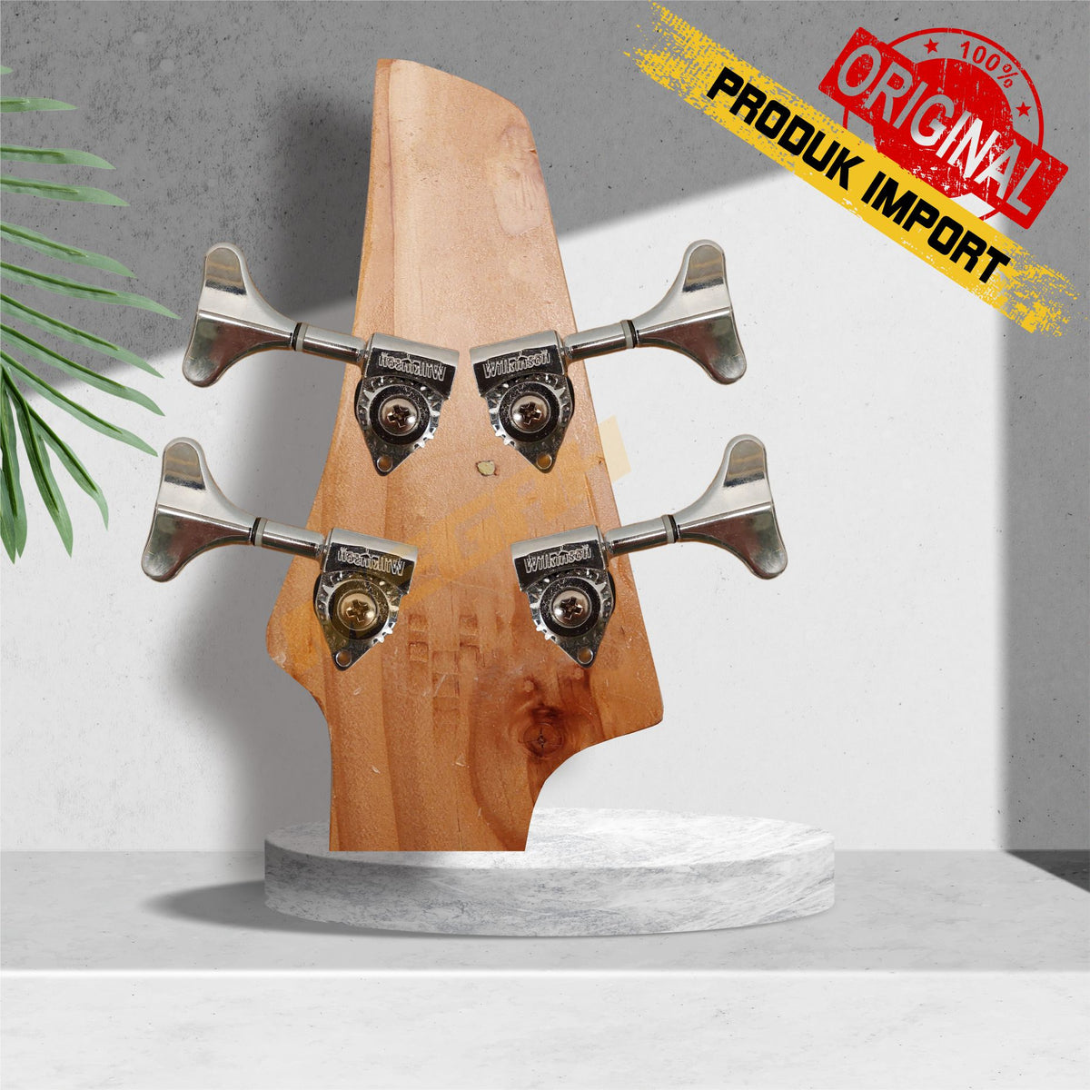 DRYER GITAR BASS WILKINSON R4 / R2+L2 KOREA - CHROME/BLACK Gambar utama produk