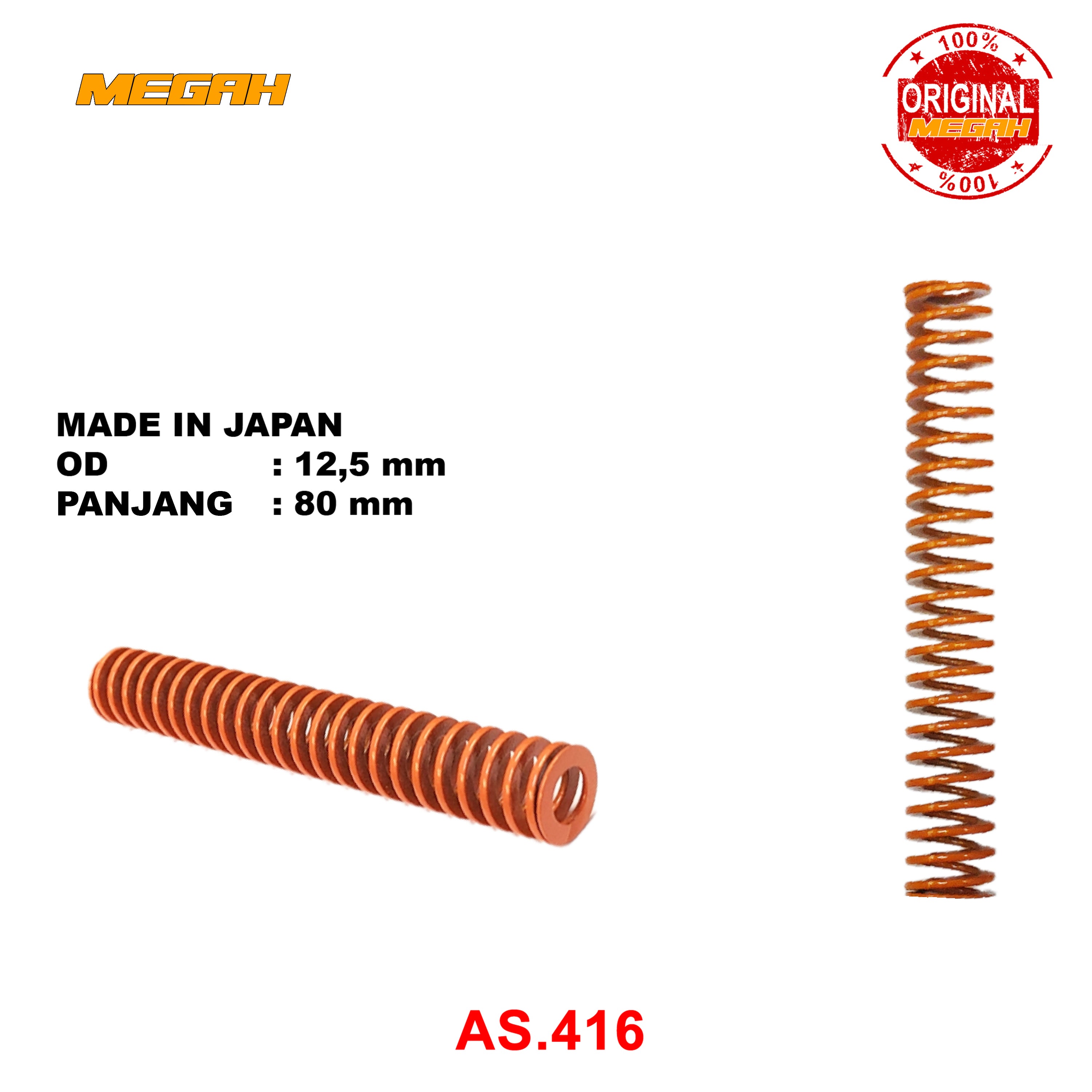 PER MISUMI ORANGE OD 12,5MM - 80MM (AS416)