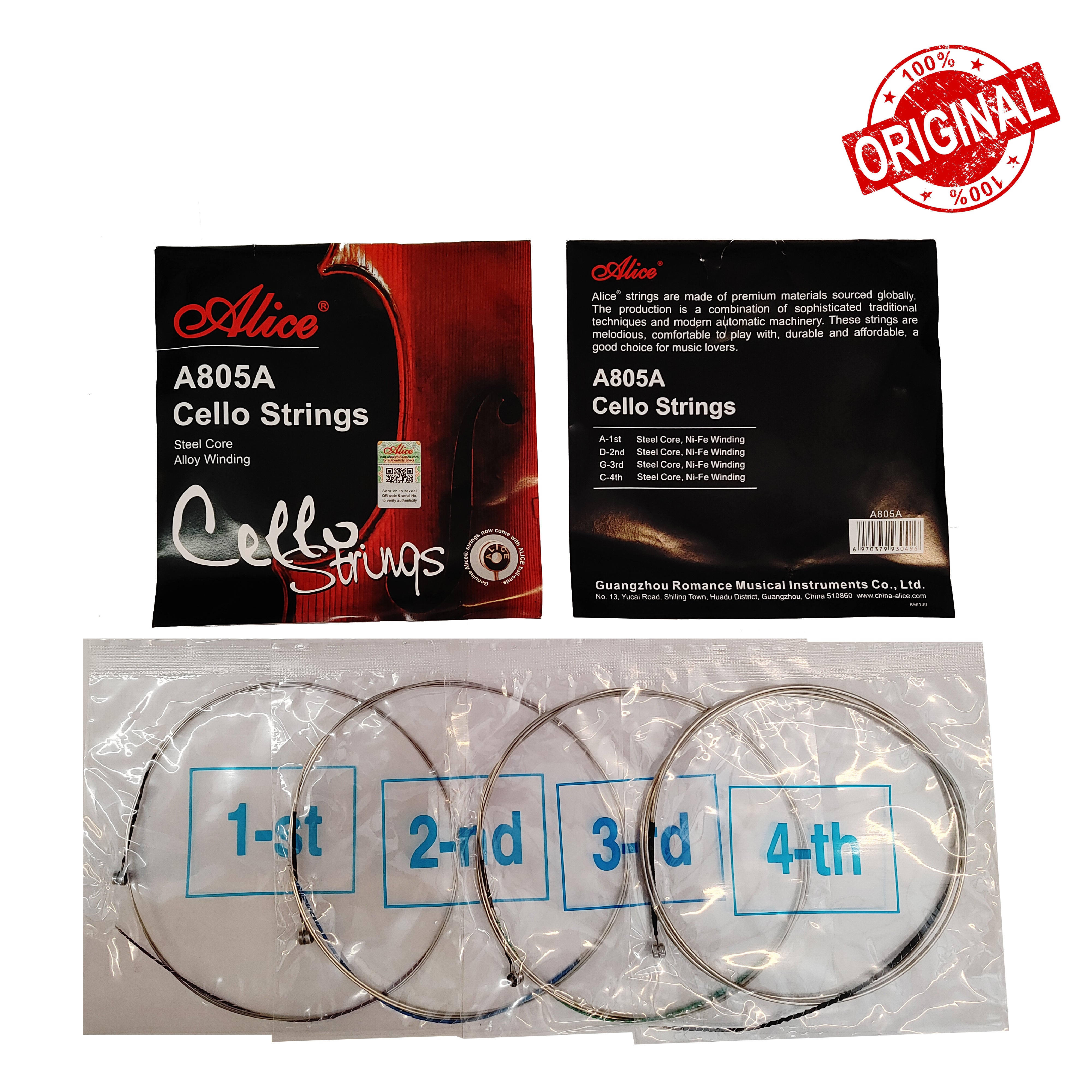 Senar Cello Senar Alice Cello A805A - 4 String – Megah Sport
