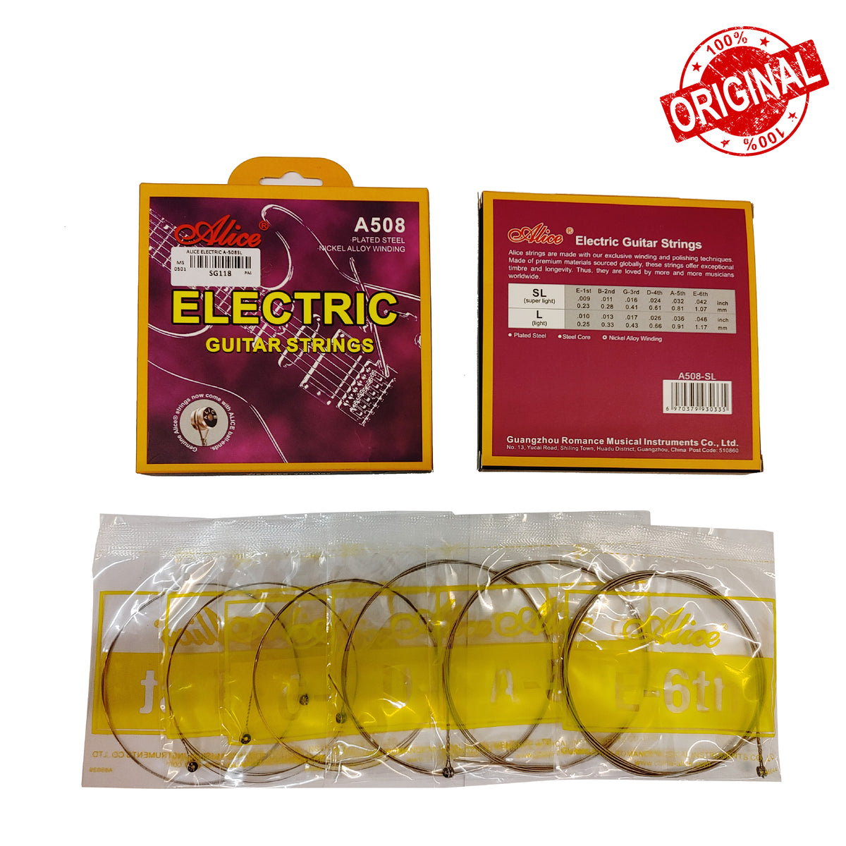 SENAR GITAR ELEKTRIK ALICE A508 (SG118) Gambar utama produk