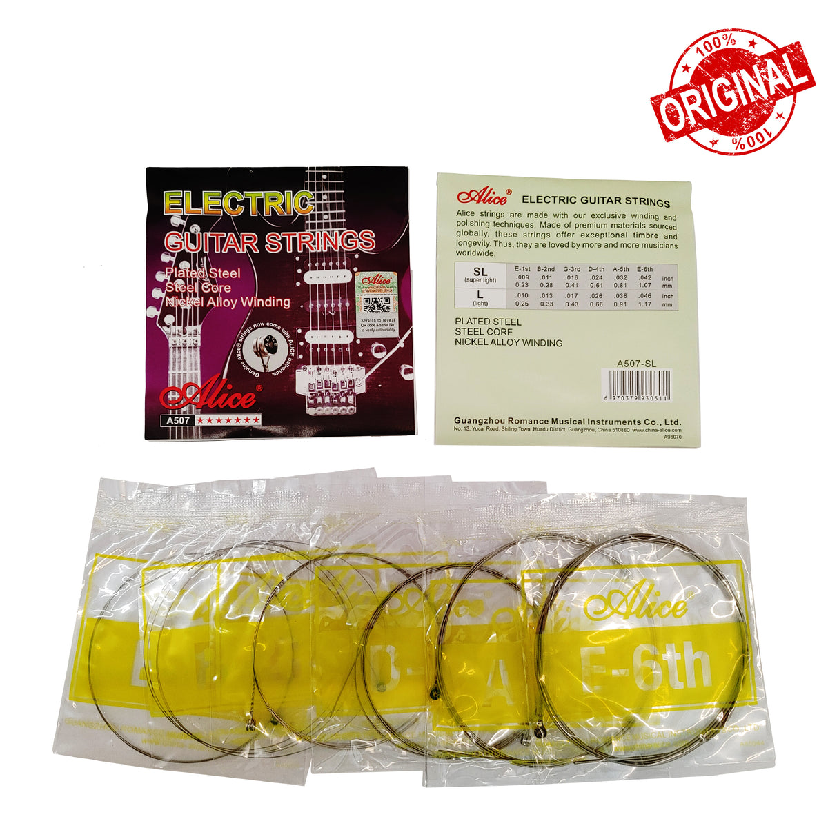 SENAR GITAR ELEKTRIK ALICE A507SL Gambar utama produk