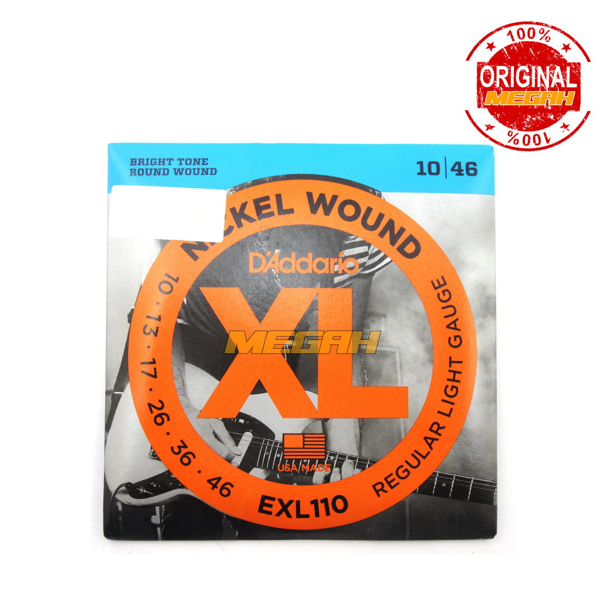 SENAR GITAR ELEKTRIK D'ADDARIO EXL110 ORIGINAL ASLI - 6 STRING Gambar utama produk