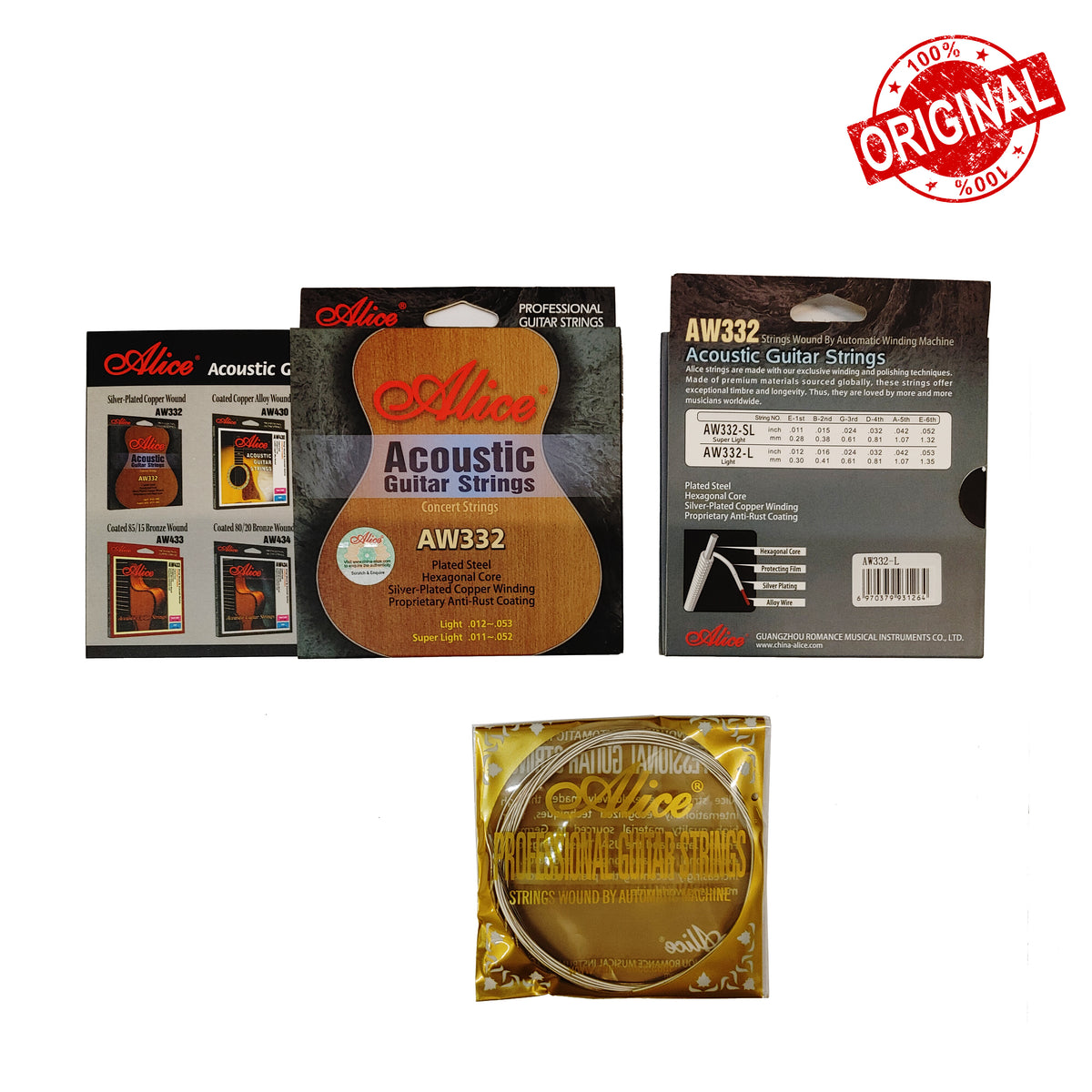 SENAR GITAR ACCOUSTIC ALICE AW332-SL - 0.11 (SG191) Gambar utama produk