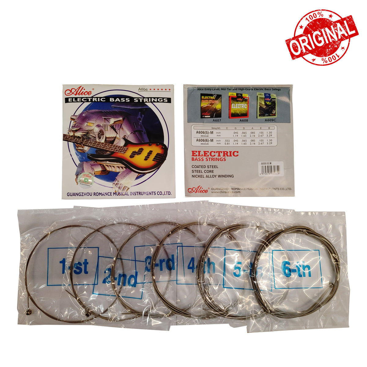 SENAR ALICE BASS A606-M - 6 STRING (SG209) Gambar utama produk
