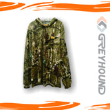 KAOS GREYHOUND CAMO KATUN T. PANJANG TOPI (DARKWOOD) - XXL XXXL