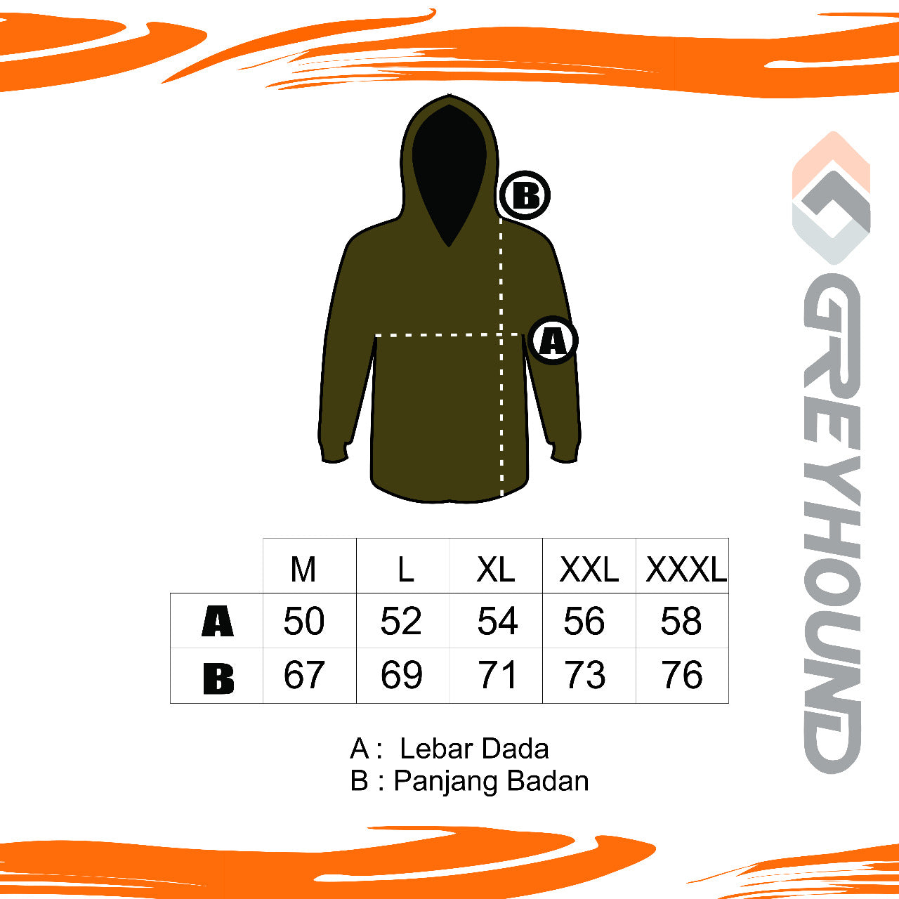 T-SHIRT GREYHOUND CAMO KATUN TANGAN PANJANG TOPI (DARKWOOD)
