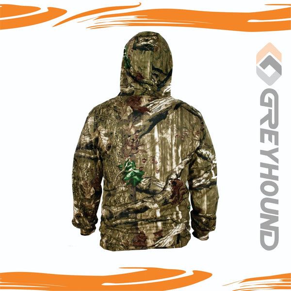 KAOS GREYHOUND CAMO KATUN T. PANJANG TOPI (DARKWOOD) - XXL XXXL