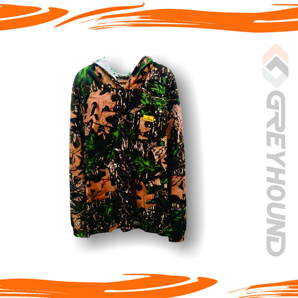 T-SHIRT GREYHOUND CAMO KATUN T. PANJANG TOPI (MOSSY OAK) - M L XL