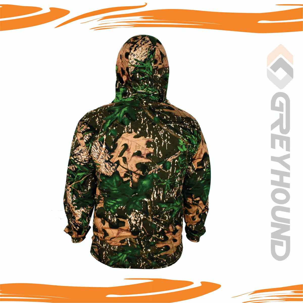 T-SHIRT GREYHOUND CAMO KATUN T. PANJANG TOPI (MOSSY OAK) - M L XL