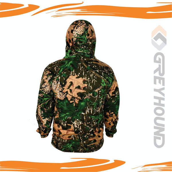 T-SHIRT GREYHOUND CAMO KATUN T. PANJANG TOPI (MOSSY OAK) - M L XL