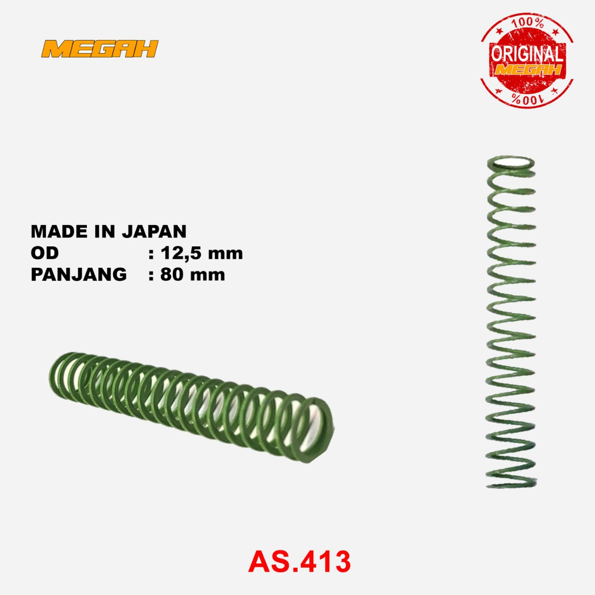 PER MISUMI HIJAU OD 12,5MM -  80MM ORIGINAL Gambar utama produk