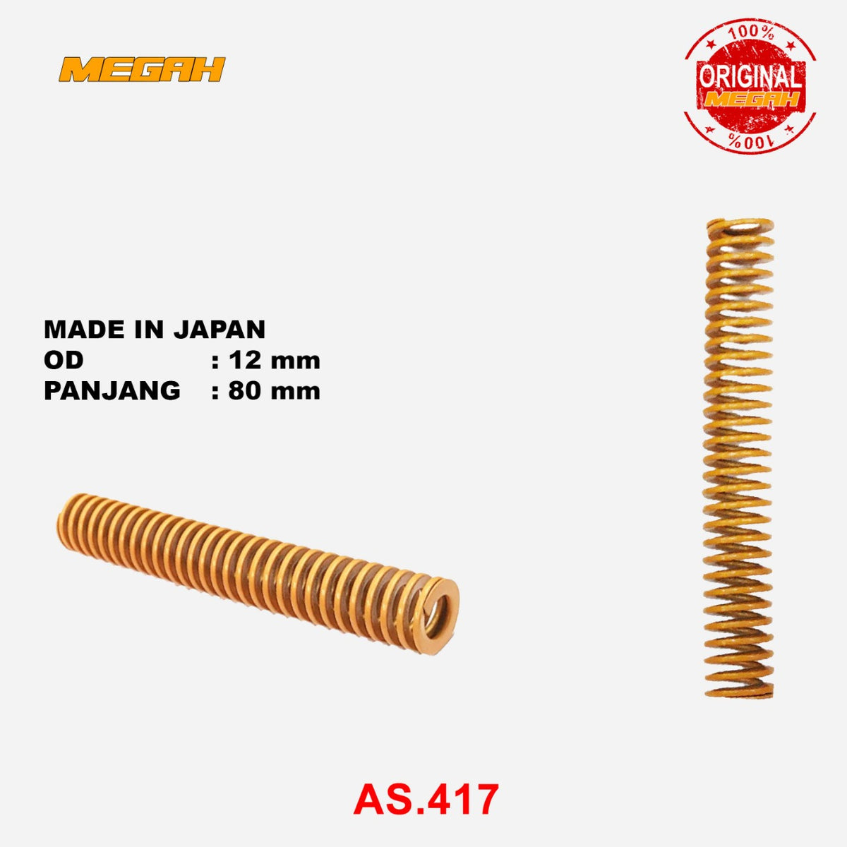 PER MISUMI KUNING OD 12,0MM - 80MM ORIGINAL Gambar utama produk