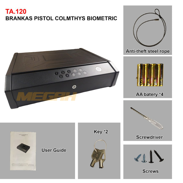 BRANKAS BIOMETRIC PISTOL & BARANG BERHARGA (TA120)