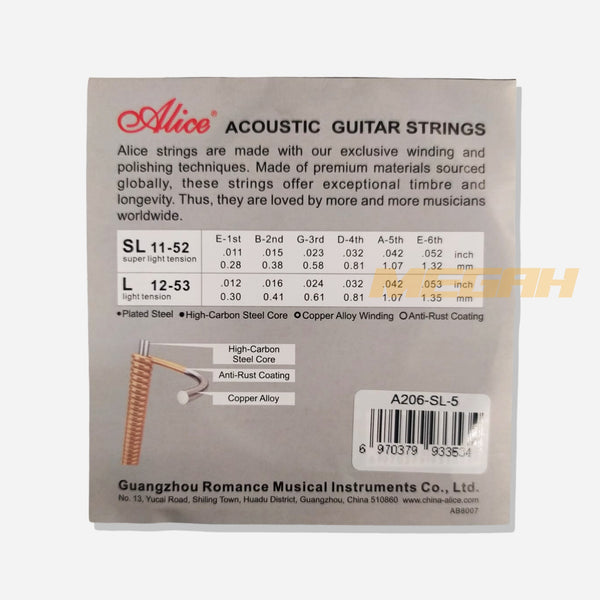 SENAR GITAR AKUSTIK ALICE ORIGINAL NO 4-6 A206