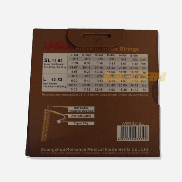SENAR GITAR ACCOUSTIC ALICE AW432-SL - 0.11